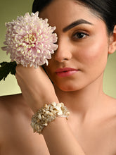 White Floral Long Bracelet For Haldi